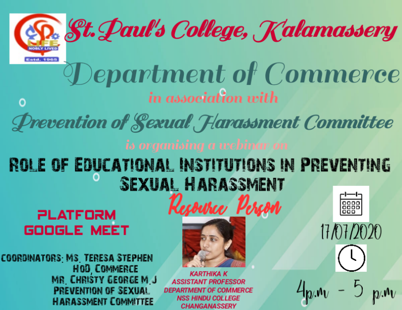 Role of Educational Institutions In Preventing Sexual Harassment St. Paul